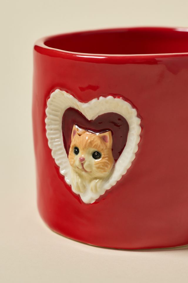 Kitty Cat Ceramic Peekaboo Mug #2