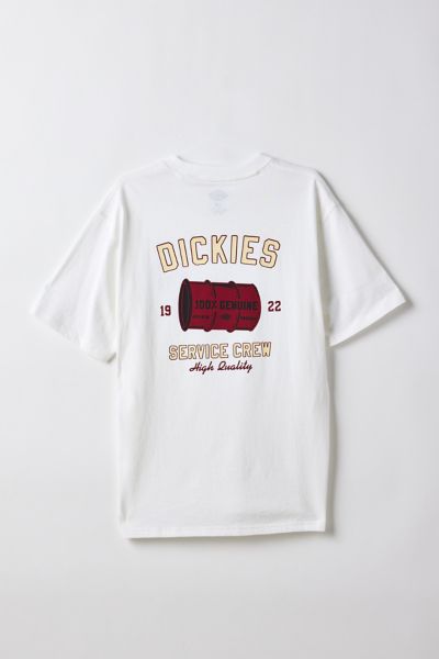 Dickies Service Crew Graphic Tee In White, Men's At Urban Outfitters In White