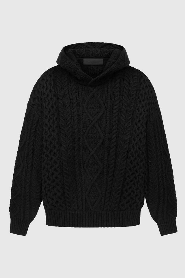 Fear of God Essentials Cable Knit Hoodie Urban Outfitters
