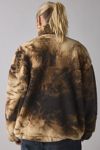 BDG Mae Printed Piled Fleece Zip-Up Jacket