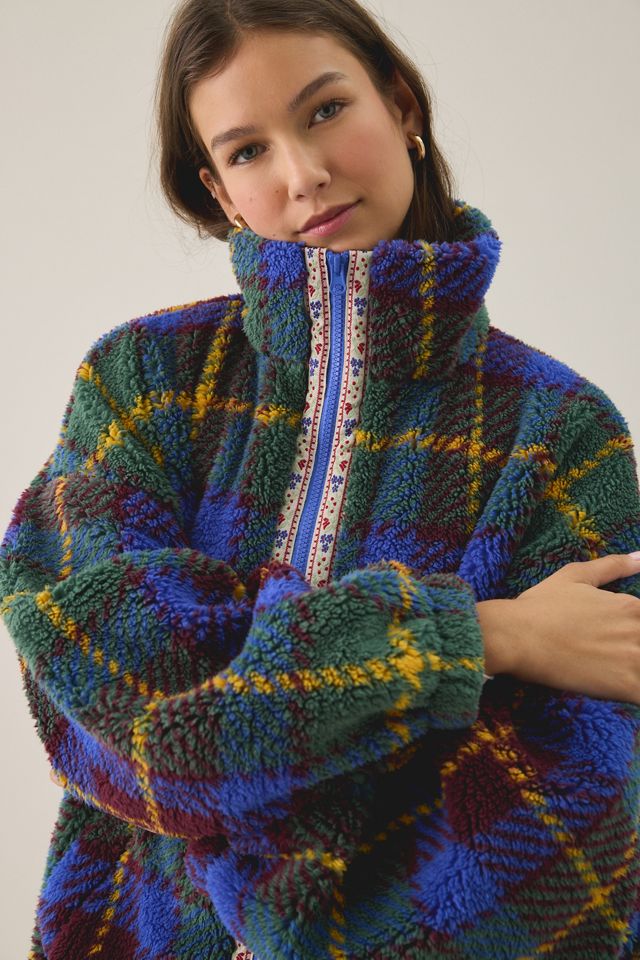 BDG Mae Printed Piled Fleece Zip-Up Jacket #2