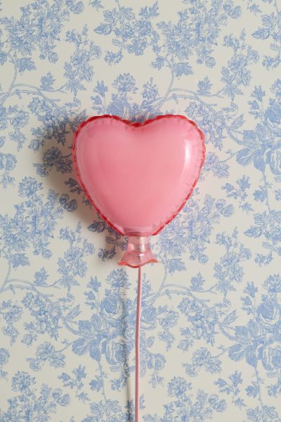 Urban Outfitters Mylar Heart Balloon Shape Resin Sconce In Pink At  In Pink