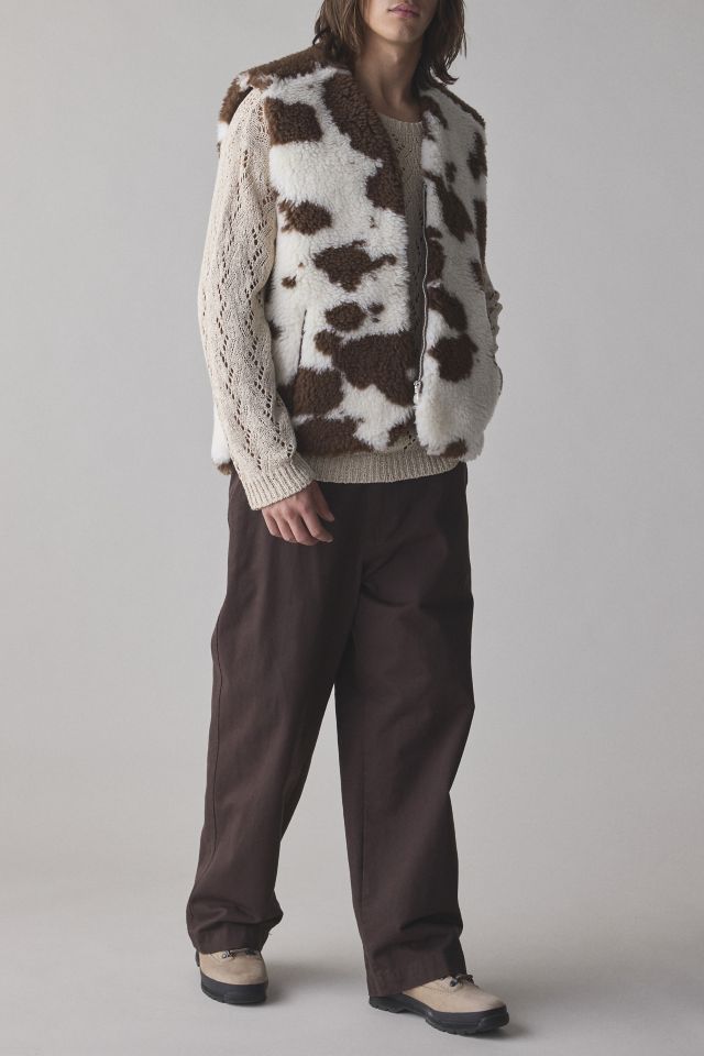 ★SCULPTOR★ Faux Fur ZipUp Vest Brown SC24A128BR Cropped faux fur vest in brown - Entire Studios | Mytheresa