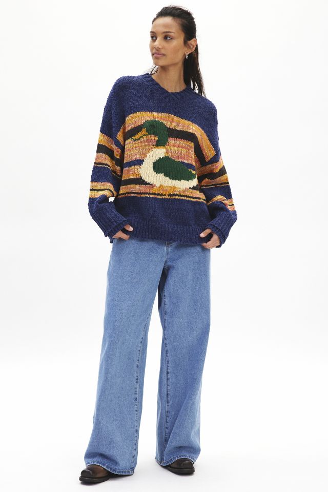 BDG Hunting Printed Knit Oversized Sweater #1