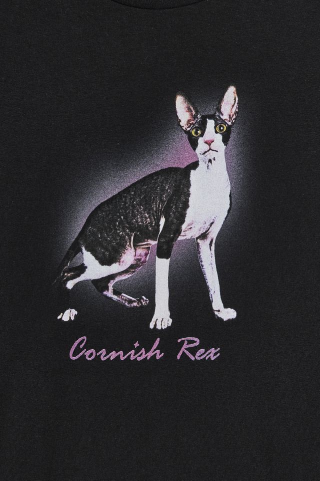 T-shirt graphique de chat Cornish Rex #1