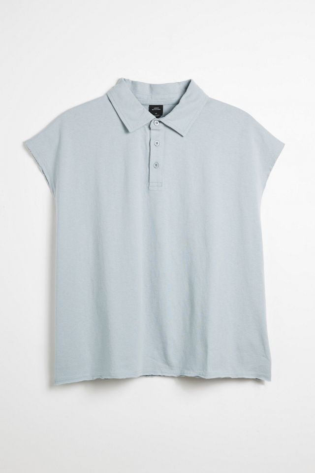 BDG Cutoff Raw Hem Polo Shirt #1