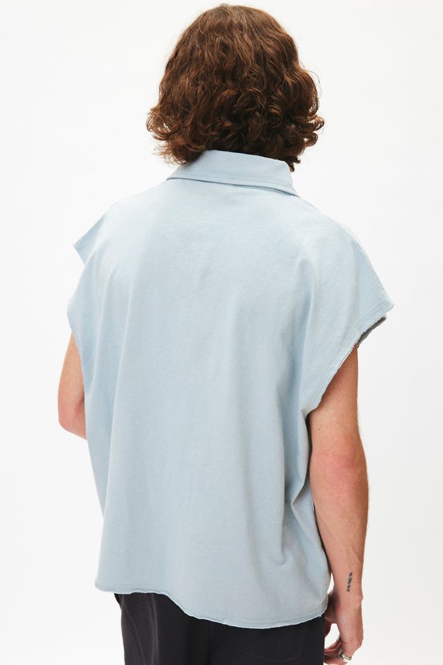 BDG Cutoff Raw Hem Polo Shirt #3