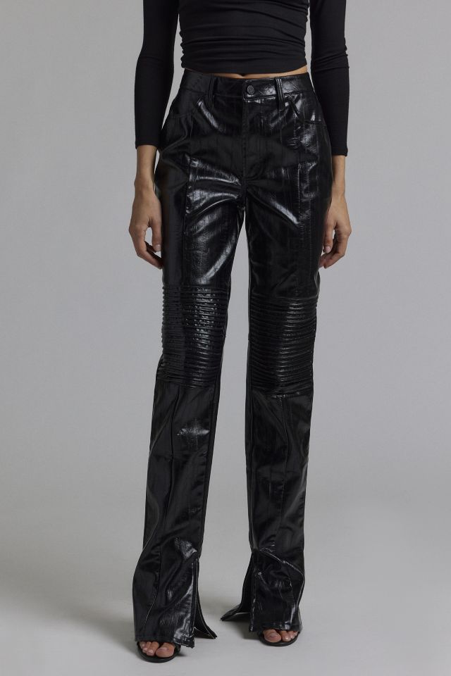 AFRM Dixon Faux Leather Straight Leg Pant #2