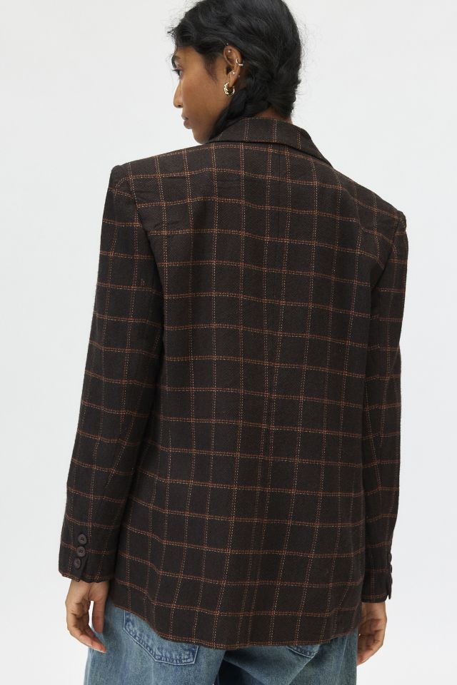 Vintage By UO Oversized Check Blazer #4