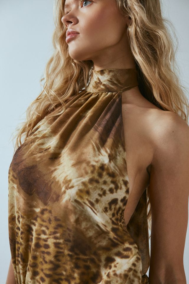 leopard betta vanore mini dress Cheetah Sparkle Sequin Mini Dress Leopard Size S from Hello Molly