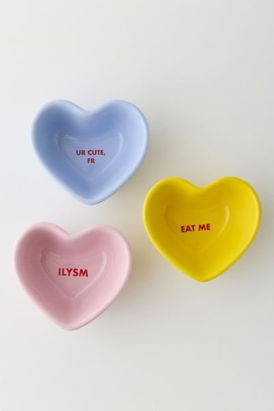 Urban Outfitters Conversation Heart Snack Bowl In Blue At
