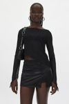 UO Grace Satin Split Hem Mini Skort