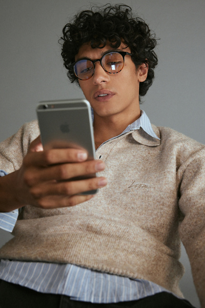 Urban Outfitters Monitor Round Blue Light Glasses In Black, Men's At  In Black