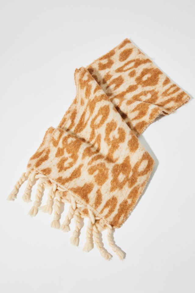 Leopard Print Woven Scarf #1