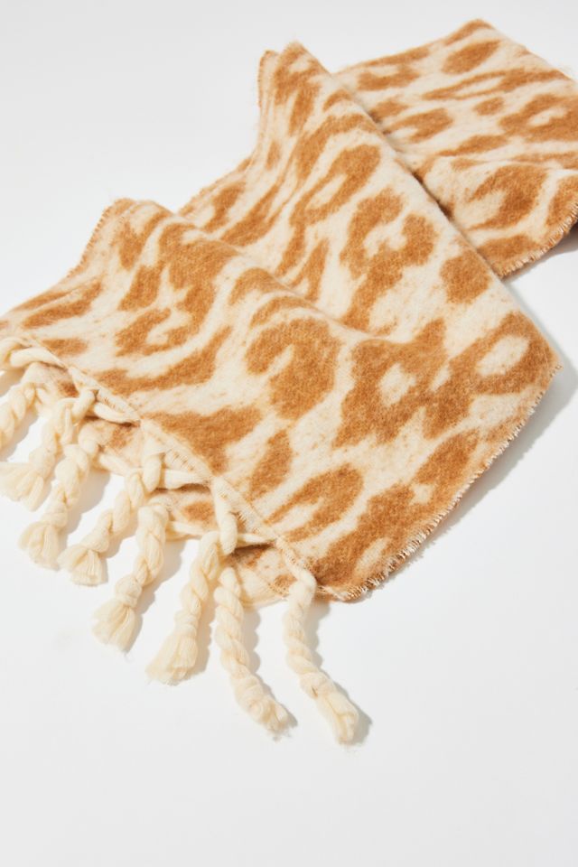 Leopard Print Woven Scarf #2