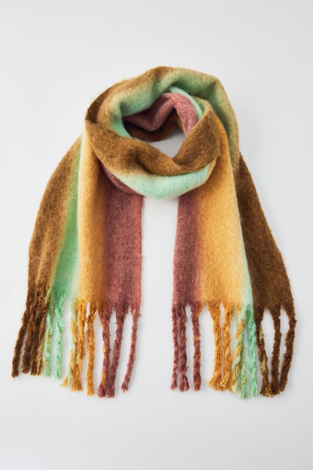 Ombre Striped Woven Scarf #1