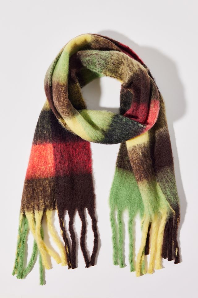 Plaid Woven Oversized Scarf #1
