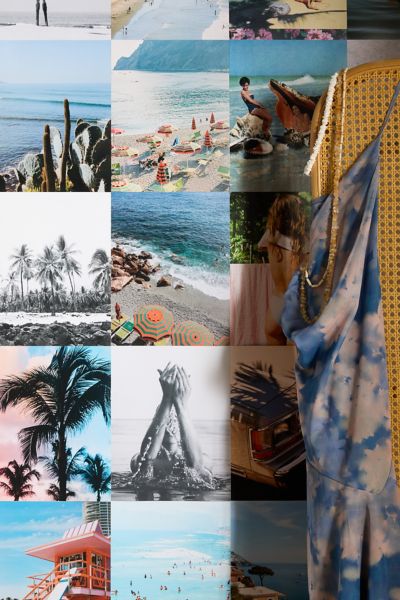 Urban Outfitters Ocean Art Print Collage Kit In Blue At
