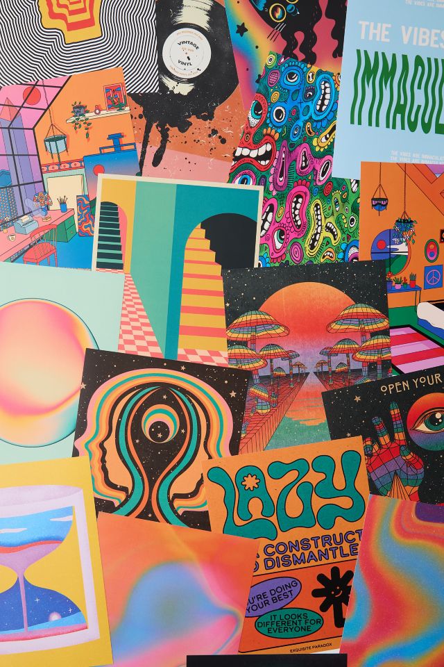 Trippy Art Print Collage Kit #1