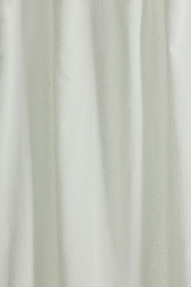 Skinny Tie Top Solid Café Curtain Set #2