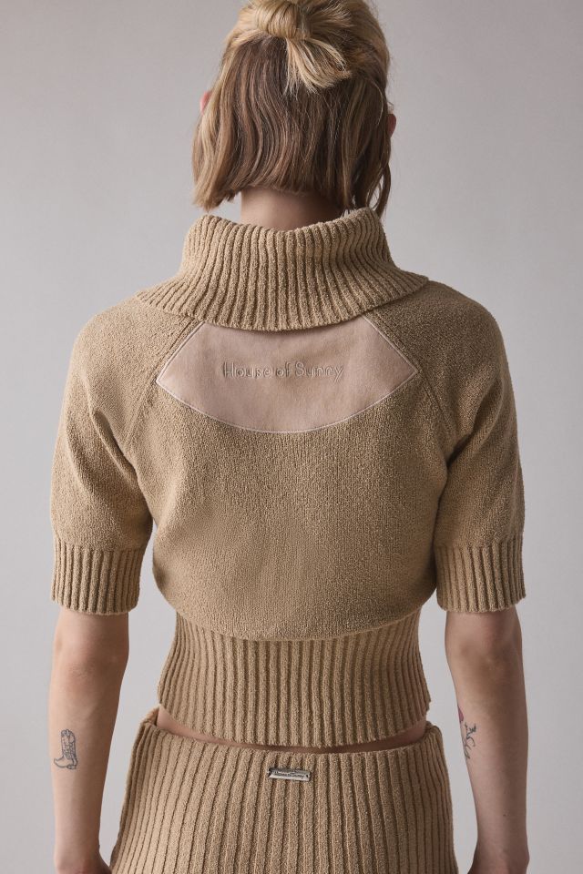 House Of Sunny Courtney Towelling Rollneck Sweater #1