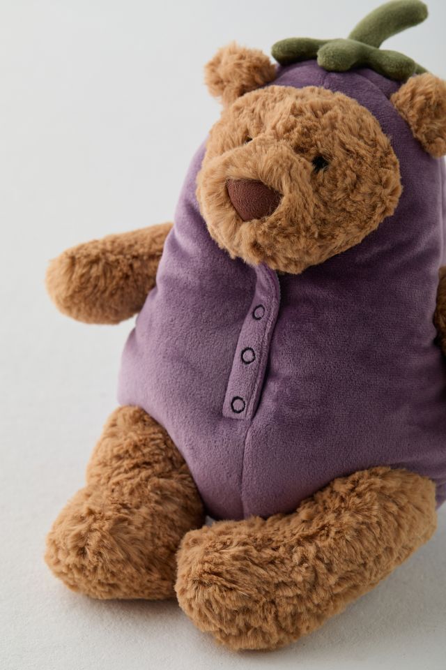 Jellycat Bartholomew Bear Aubergine Plushie | Urban Outfitters