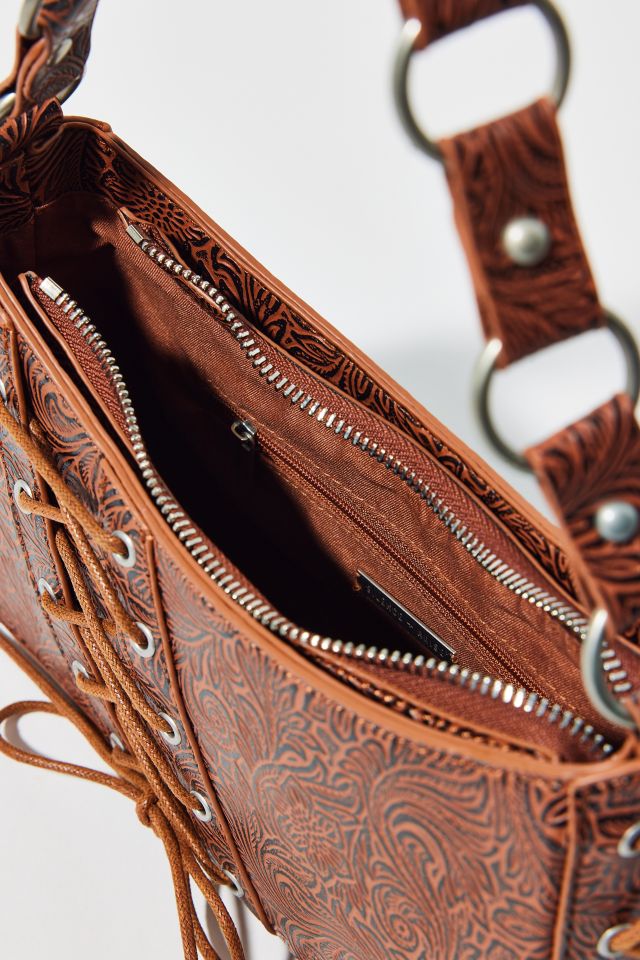 Silence + Noise Kez Boho Stamped Laced Shoulder Bag #3