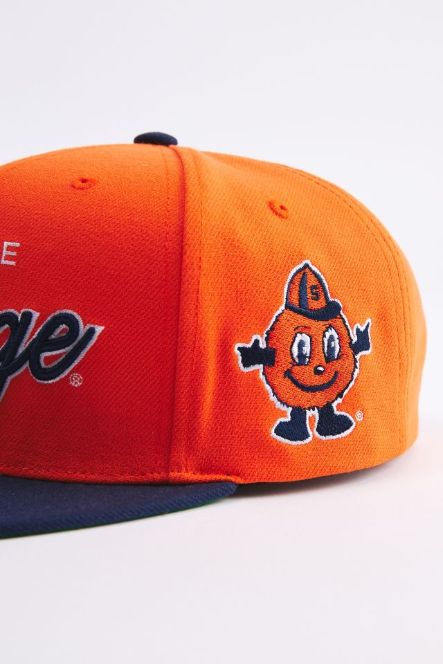 Mitchell & Ness Syracuse Orange Script Snapback Hat #1