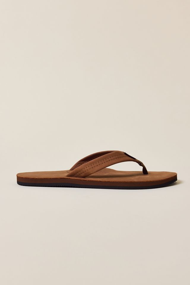Rainbow Men's Leather Single Layer Flip Flop Sandals #1