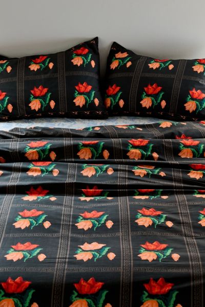 Bridgette Floral Breezy Cotton Percale Duvet Cover