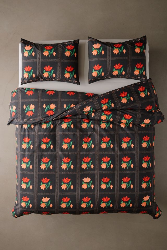 Bridgette Floral Breezy Cotton Percale Duvet Cover #1
