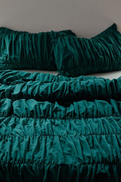 Urban Outfitters Melody Cinched Core Duvet Cover In Dark Seas At