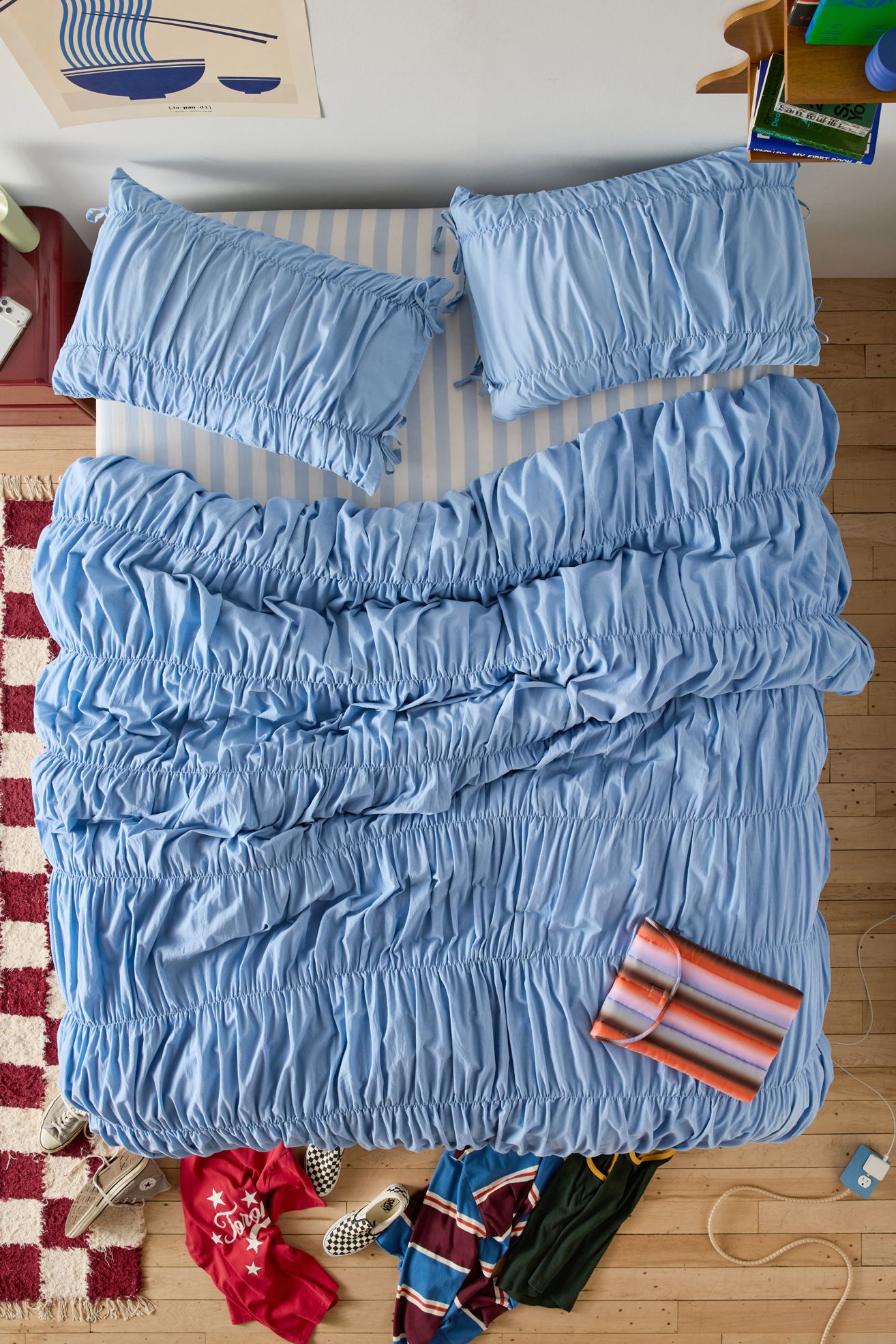 Melody Cinched Core Duvet Cover - Cornflower, KING