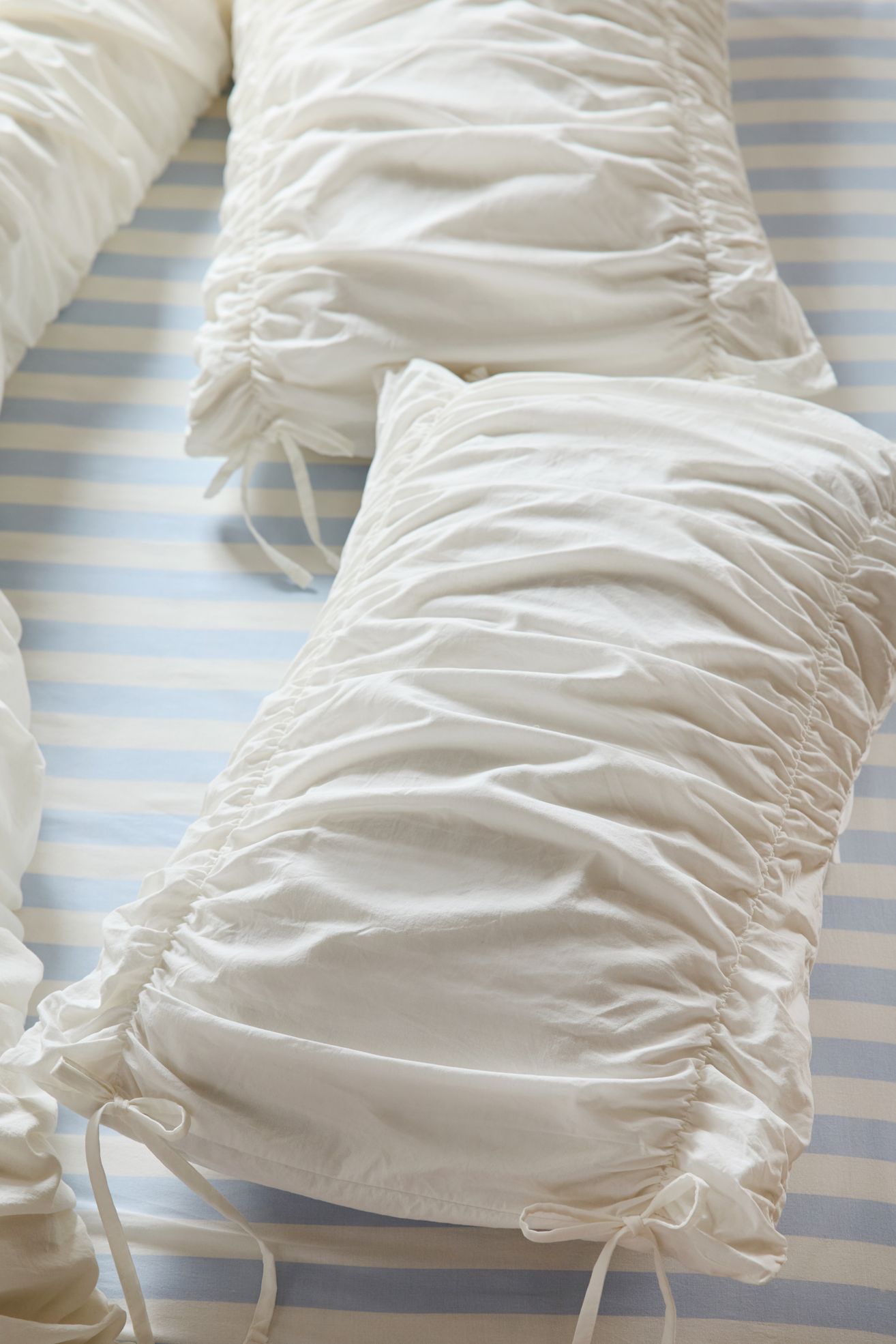 Melody Cinched Core Sham Set - White, Regular, STANDARD