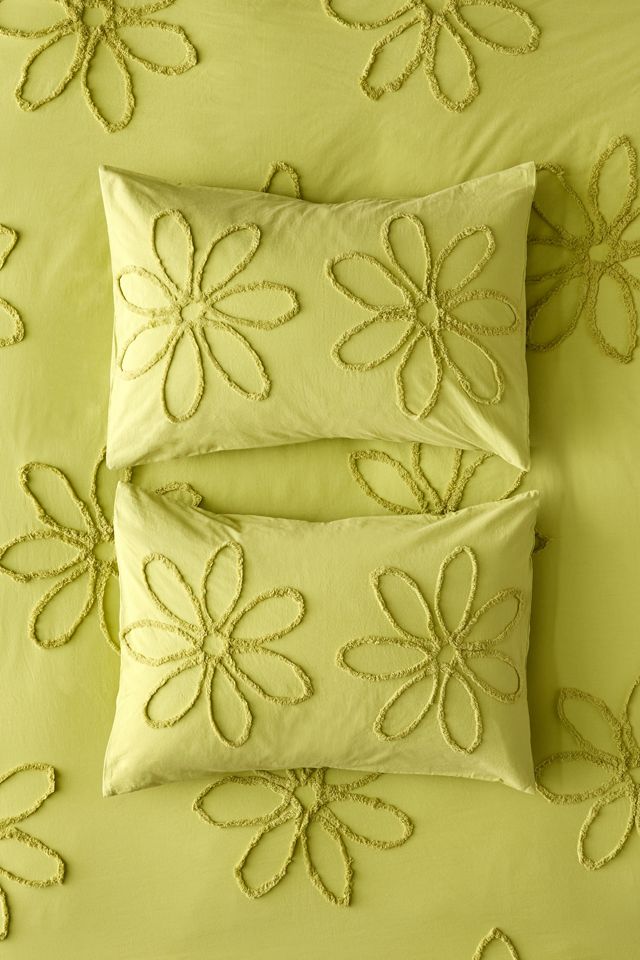 Ensemble de taies d’oreiller Core tuftées à marguerites #1