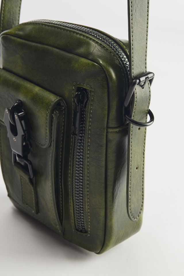 Washed Faux Leather Crossbody Bag #2