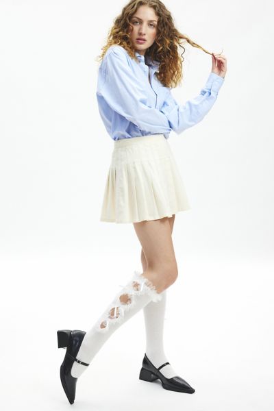 Tulle Ruffle Knee High Sock