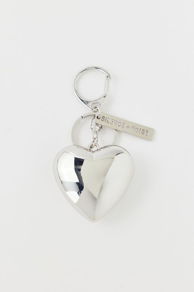 Silence + Noise Heart Charm Keychain #1