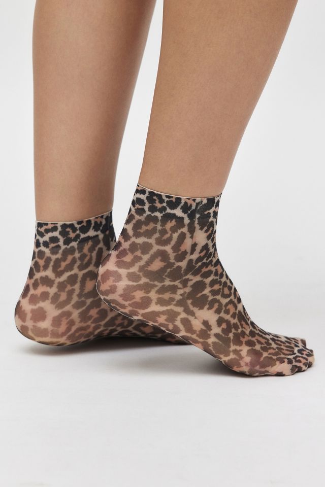 Leopard Print Sheer Sock #1