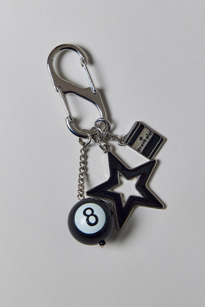 8 Ball Star Carabiner Keychain