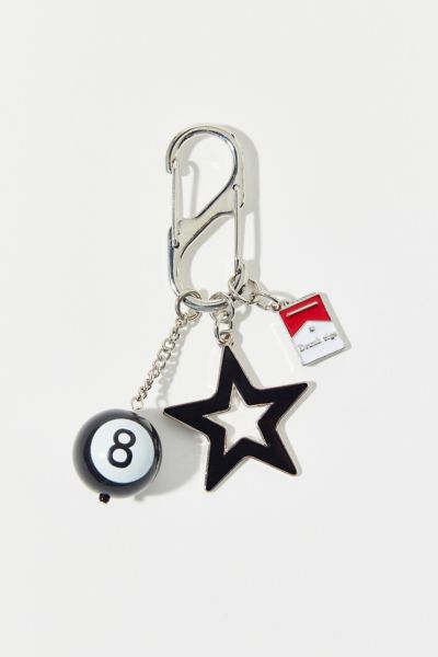 8 Ball Star Carabiner Keychain