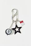 8 Ball Star Carabiner Keychain
