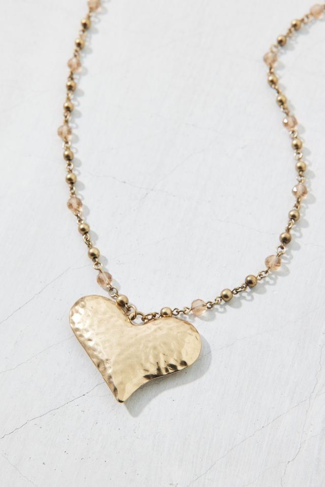 Urban Outfitters☆ メタリックハート・ロングネックレス Urban Outfitters☆ メタリックハート・ロングネックレス