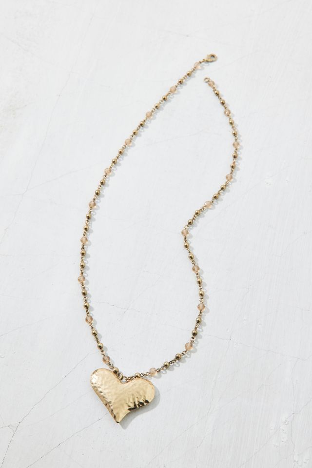 Long Heart Pendant Necklace Urban Outfitters Canada