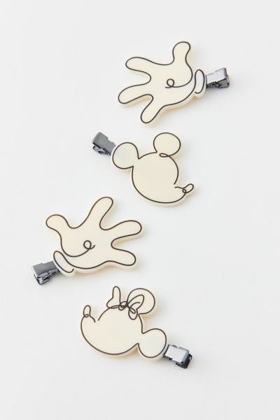Kitsch X Mickey Mouse Crease-free Hair Clip Set In Assorted At Urban Outfitters In Assorted