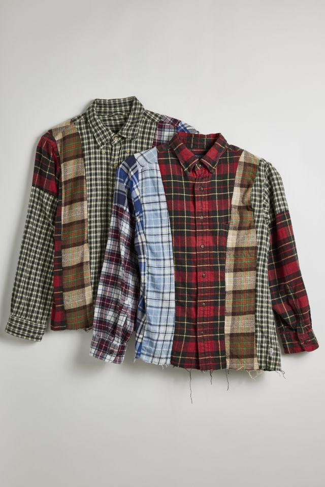 ReMADE By UO Spliced Flannel Long Sleeve Button-Down Shirt #1