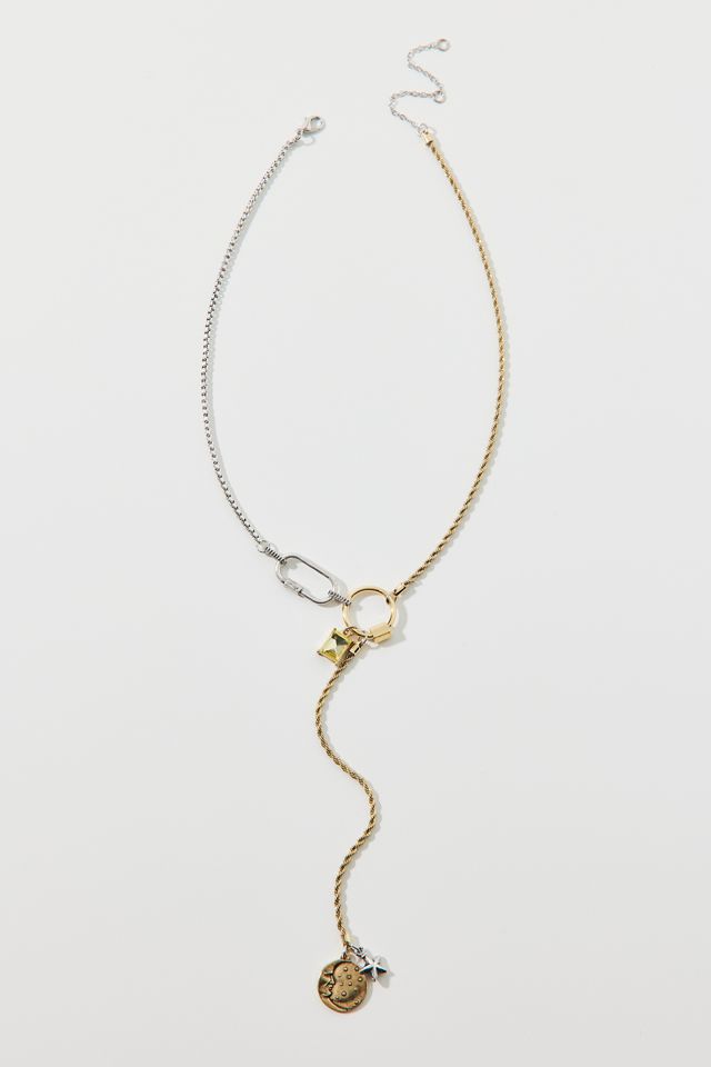 Mixed Metal Toggle Necklace | Urban Outfitters