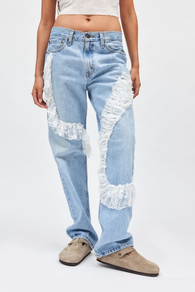 ReMADE By UO Lace Ruffle Applique Jean #1