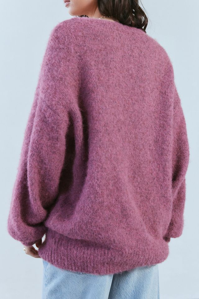 BDG Angela Fuzzy Knit Oversized Crew Neck Sweater #3