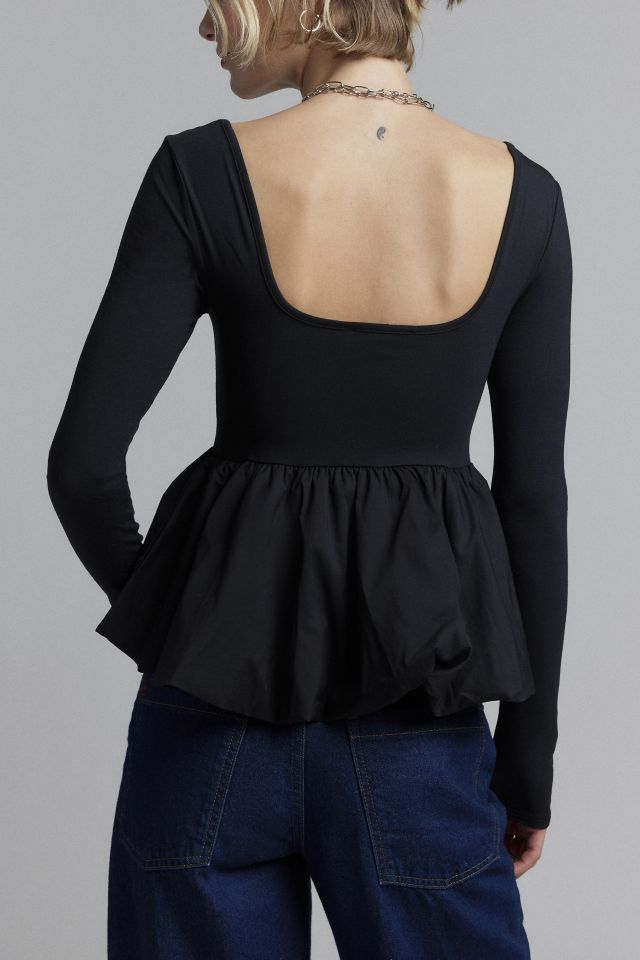 Silence + Noise Bubble Bottom Long Sleeve Top #2